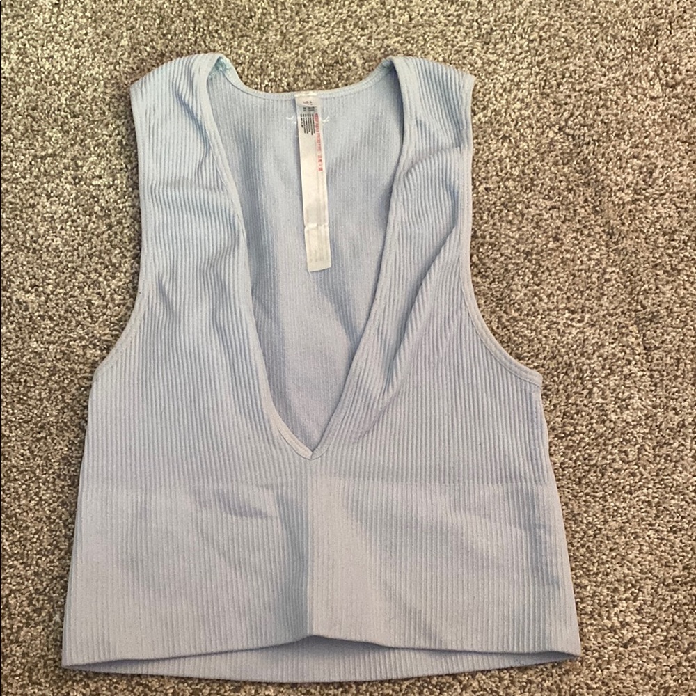 Urban Outfitters Blue Crop Tank Top